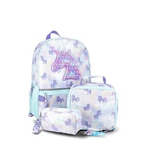 Wonder Nation Unicorn Backpack Set - Purple and Blue